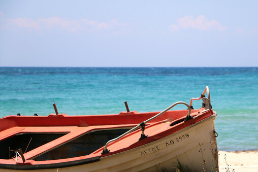 Beached boat